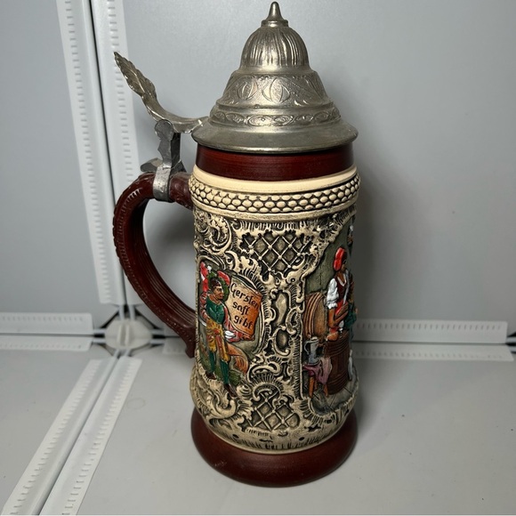 ALT GRENZAU 1894 WESTERN GERMANY LIDDED BEER STEIN - Picture 2 of 7